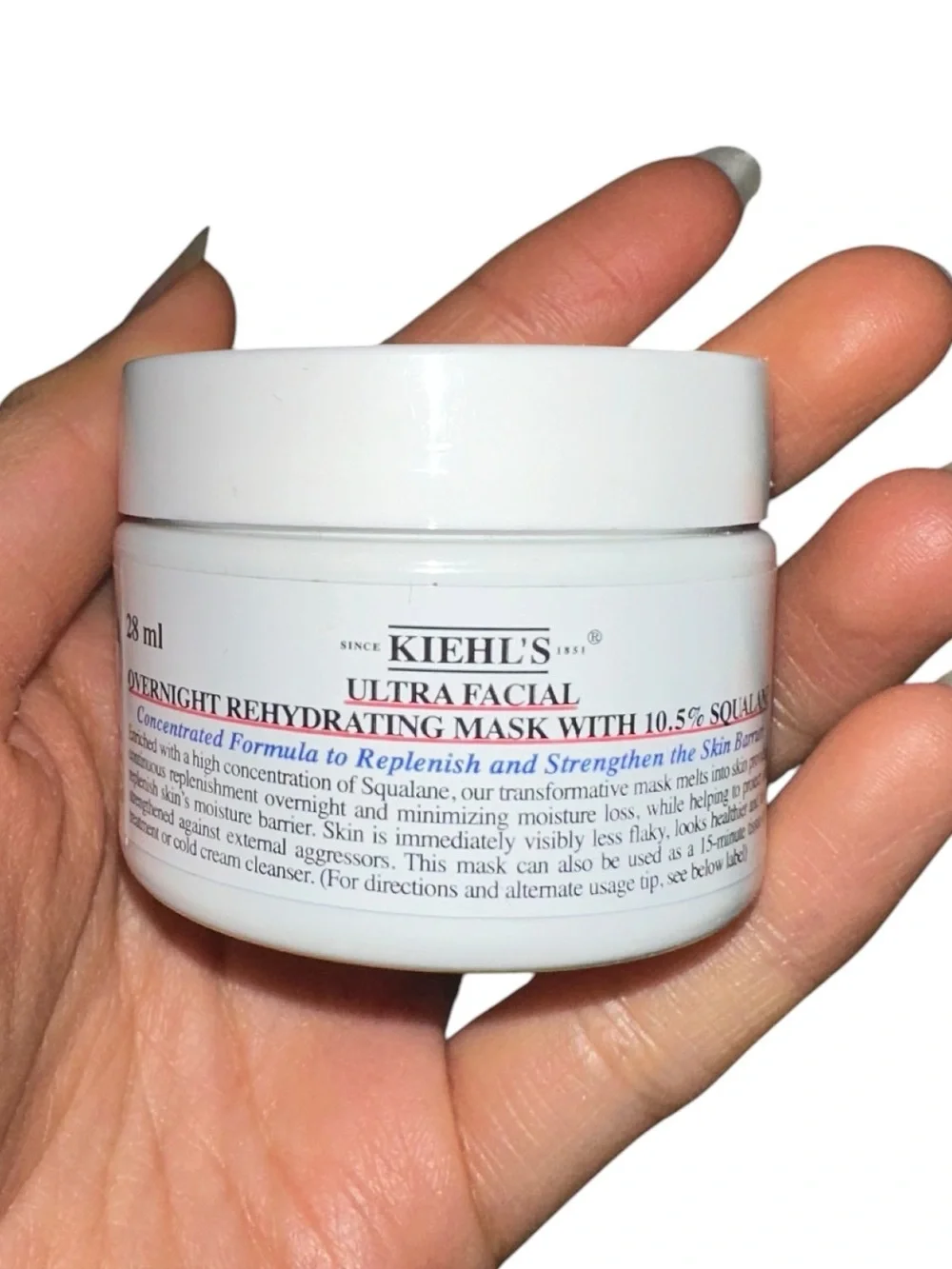 NEW Sephora Kiehl’s Ultra Facial Overnight Rehydrating Cream 10.5% Squalane acne
